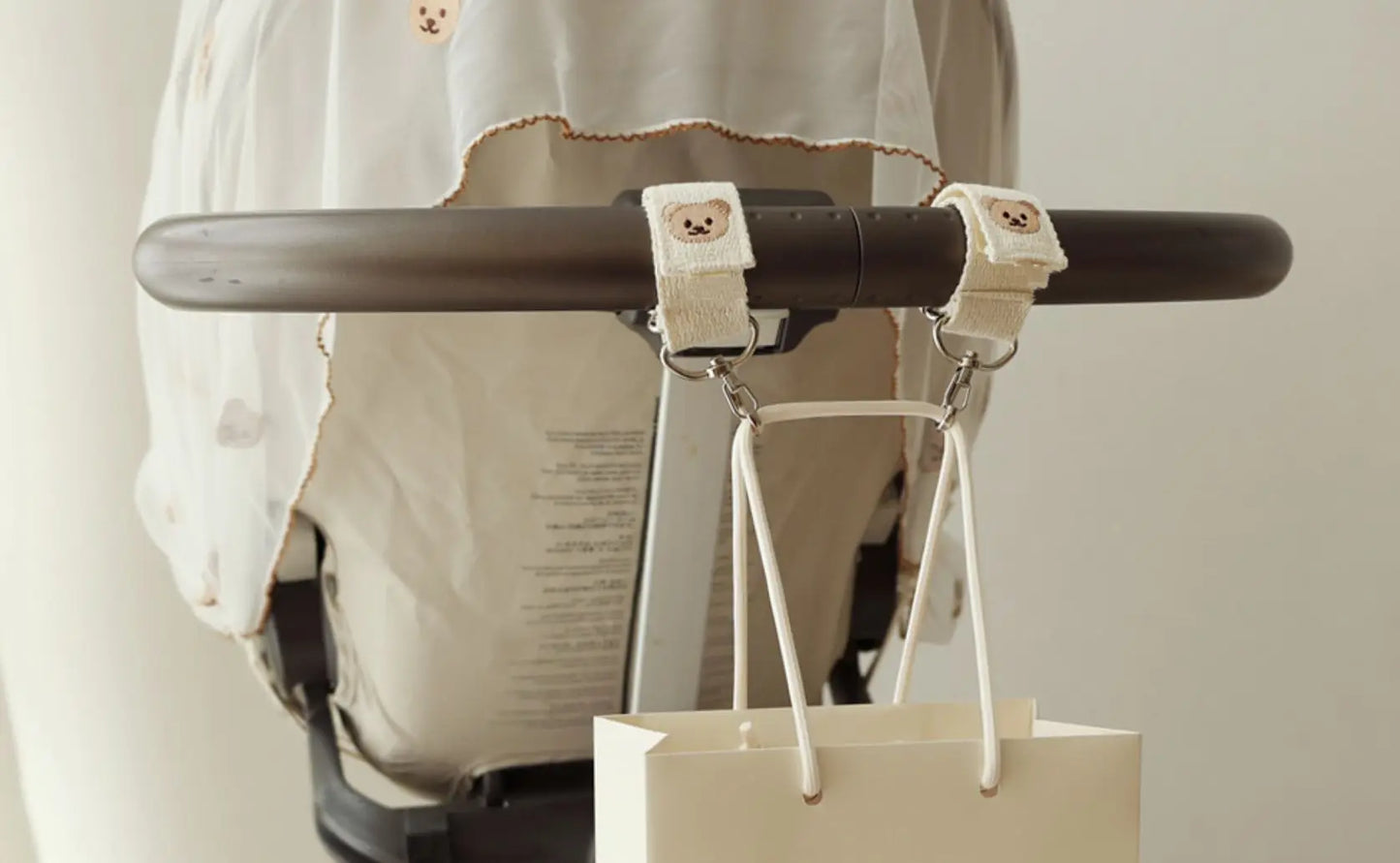 Ins Baby Stroller Hook Embroidered Teddy Bear Hook Children's Stroller Storage Pendant Universal Walking Tool for Children