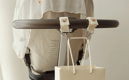 Ins Baby Stroller Hook Embroidered Teddy Bear Hook Children's Stroller Storage Pendant Universal Walking Tool for Children