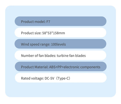 Digital display handheld fan with outdoor portability, USB rechargeable, featuring strong wind power, extended battery life.