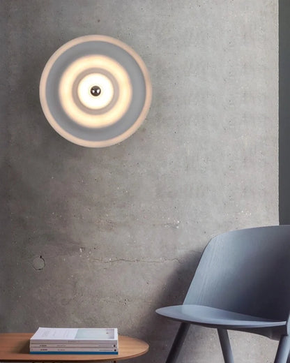 Nordic modern circular wall lamp background wall staircase corridor entrance designer water ripple decorative lighting fixture