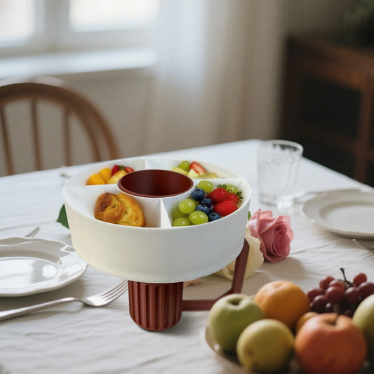 Outdoor Snack Tray Portable Outdoor Snack Platter Multi Functional Snack Tray,Reusable Snack Ring For Car Cup Holder,Home,Picnic