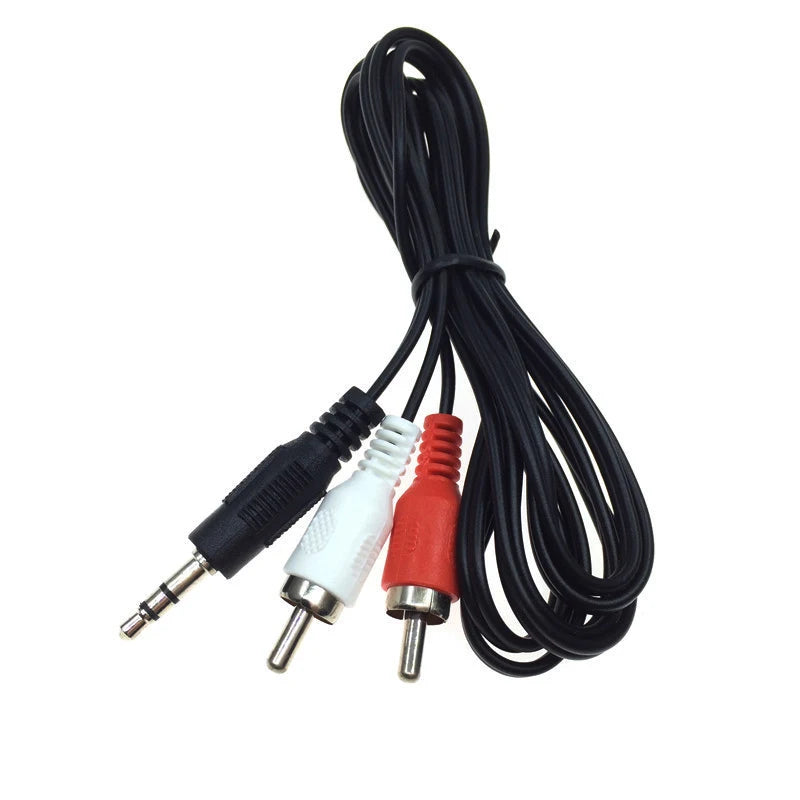 1.5M 3.5mm Jack to 2 RCA Audio Cables Stereo 3.5 mm Male to 2RCA Male Coaxial Aux Cable For TV Sound Laptop Mp3 Speakers