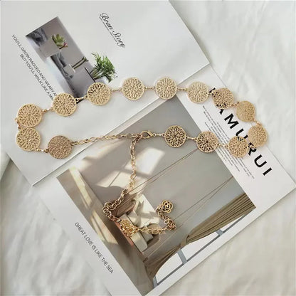 Fashion Retro Metal Accessories Fedora Belt Accessories Men Women Hats Straw Hat Accessories Belt Chain Decoration