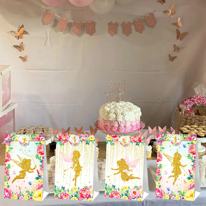 12 PCs Fairy Party Favor Bags Fairy Party Supplies Fairy Birthday Party Decoration Fairy Birthday Party Favors Fairy Party Gift