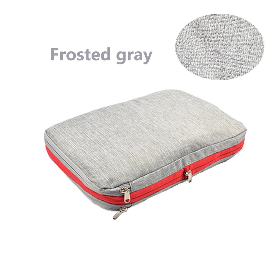 Nylon Double Layer Portable Compression Packing Cubes For Large Travel Suitcase Organizer ,Waterproof ,For Travelling
