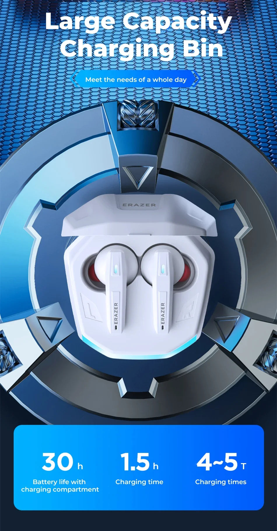 Lenovo ERAZER XT86 Gaming Earphones Bluetooth 5.4 Wireless Earphones Stereo Earphones with Microphone Low Latency GM2 Earphones