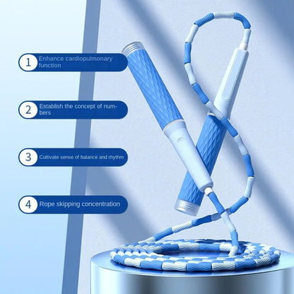 Strong Flexibility Skipping Rope Not Entangled Adjustable Soft Beaded Segmented Fitness Jump Rope Unisex Environment Protection