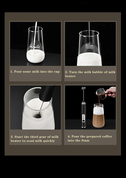 Cordless Home Kitchen Gadgets Electric Kitchens Accessories Milk Mixer Frother Mini Coffee Egg Beater Beating Tools Dining Bar