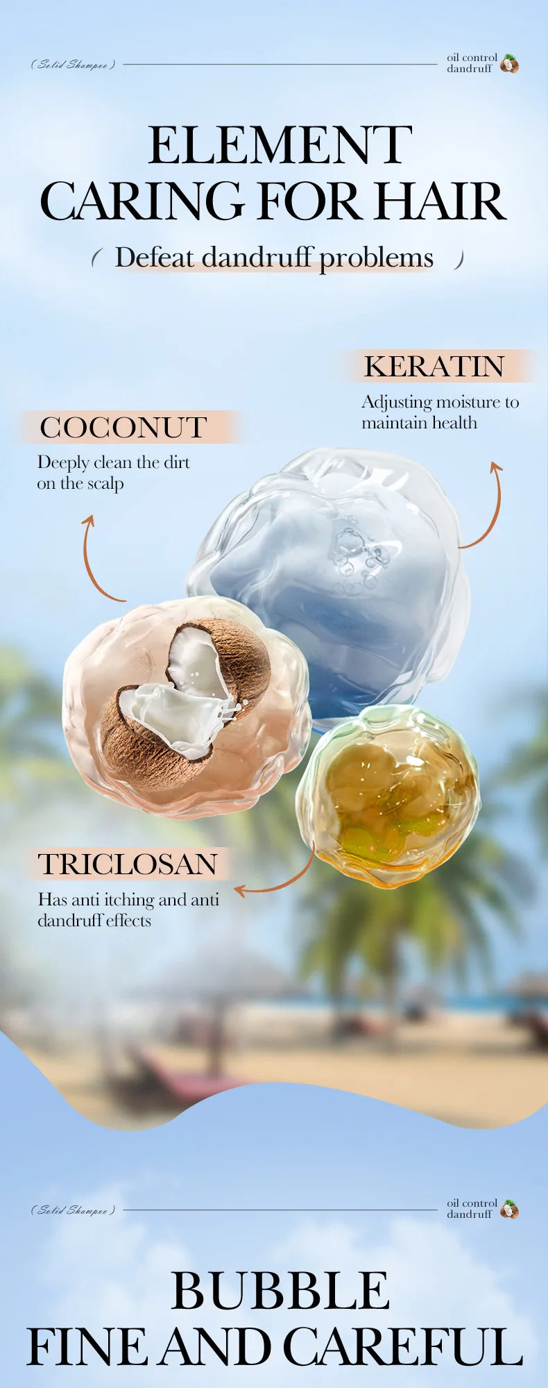 60g Coconut Shampoo Soap Deep Cleansing Hair Soap Lightening Original Strengthening Hair Roots Deep Cleansing Shampoos Hair Care