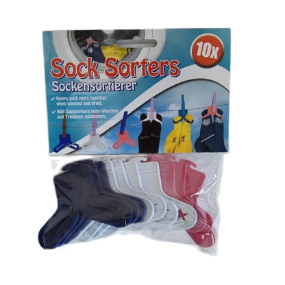 10 Pcs/Lot Pink Sock Organizers Sorters Holders Sock Sorters Mini Sock Shaped Socks Holders Organizers Sorters Clips