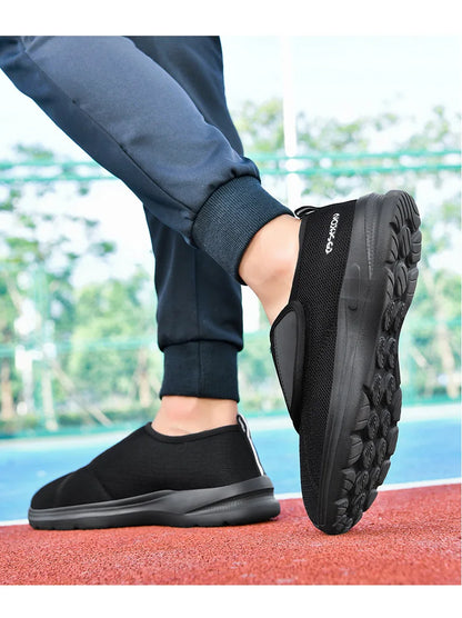 Diabetic Shoes for Men Wide Width Walking Shoes Slip-On Orthopedic Shoes for Swollen Feet Foot Pain Relief Cushion Sneakers