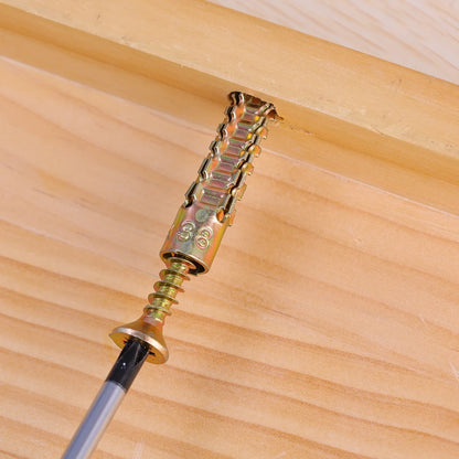 Heavy Duty Steel Wall Anchor With Screws Kit Metal Tube Expansion Self Tapping Screw Drywall Drilling Plug Fastener Bolt Anchors