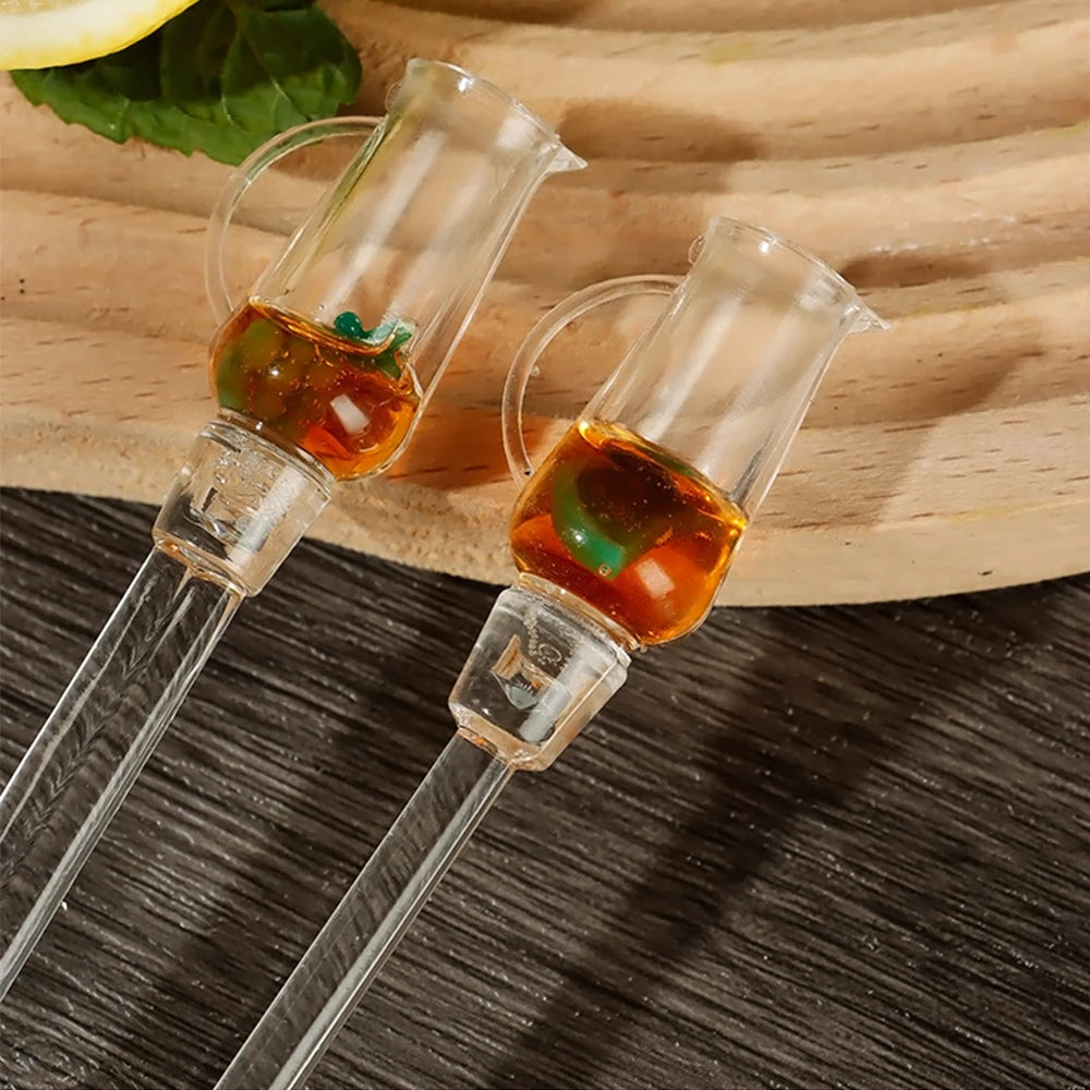 5Pcs/10Pcs Swizzle Sticks Acrylic Cocktail Stirrers 9 Inch Clear Shafts Drink Stirrer for Bars Cafes Party Restaurants Home Use