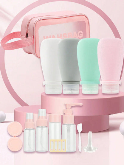 14pcs Travel Bottles Kit Leak Proof Travel Containers for Toiletries with Bag Portable Refillable Containers for Toiletries Sham