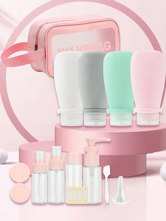 14pcs Travel Bottles Kit Leak Proof Travel Containers for Toiletries with Bag Portable Refillable Containers for Toiletries Sham