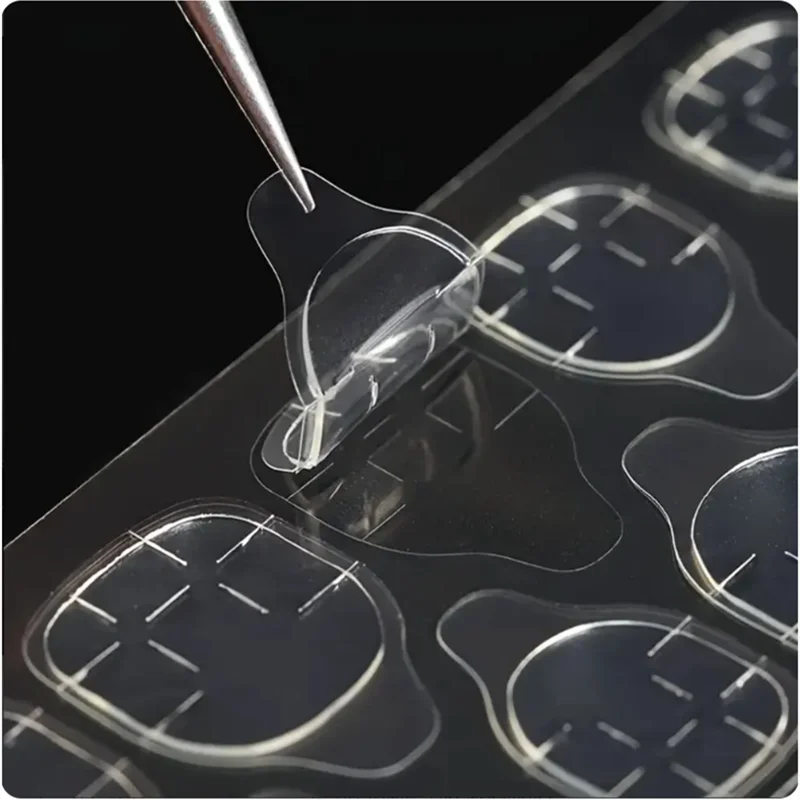 240PCS Strong Adhesive Glue Tape for Press-on Nail Tips - Double Side Adhesive Film for False Nails-Transparent