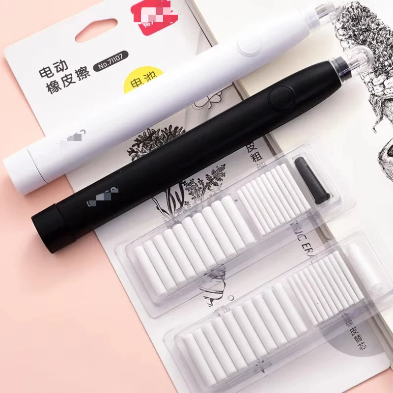 Electric Eraser Art Drawing Eraser Highlight Sketch Eraser for Students with Refills Correction Supplies Stationery