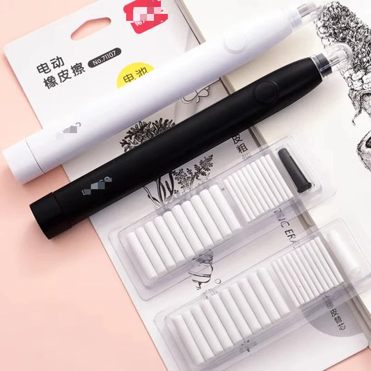 Electric Eraser Art Drawing Eraser Highlight Sketch Eraser for Students with Refills Correction Supplies Stationery