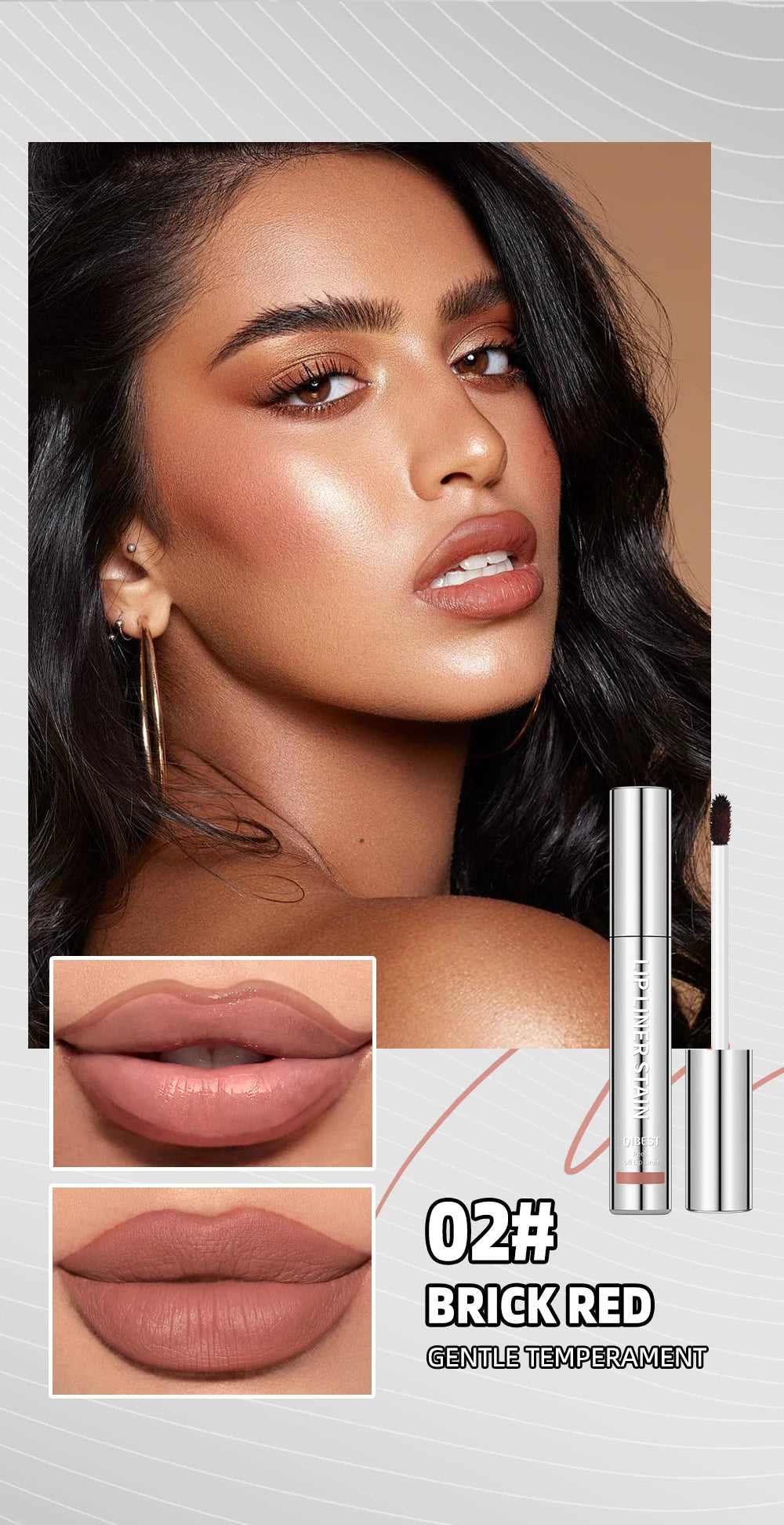 QIBEST 4 Colors Peel Off And Reveal Lip Stain Long Lasting Waterproof Pink Lip Tint Transfer Proof Natural Lip Stain Makeup