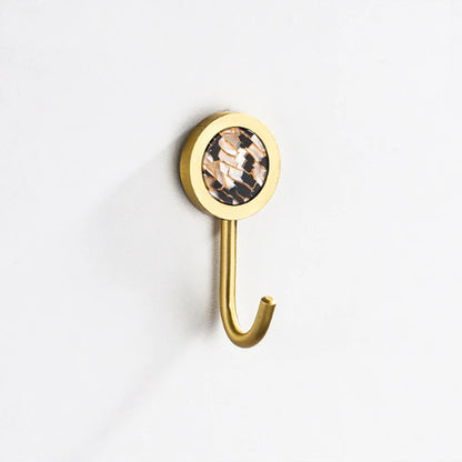 Gold Robe Hook Space Aluminum Wall Mounted Adhesive Hat Key Hooks Coat Towel Holder Home Decor For Kitchen Bathroom Hardware