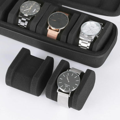 6 Slots Watch Roll Storage Box Portable Watch Travel Case Watch Organizer Watch Display Holder for Wristwatches and Smart Watch