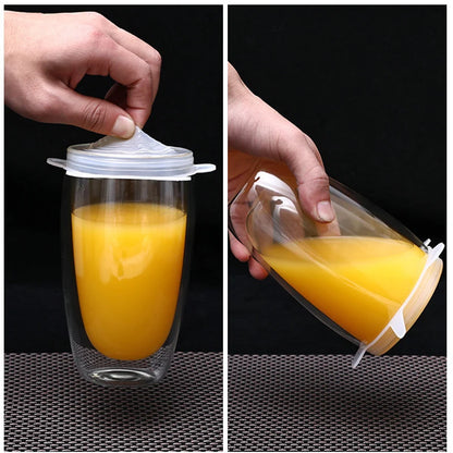 6/12Pcs/Lot Silicone Stretch Lids Universal Taper Pot Bowl Food Wrap Sealed Cover for Kitchen Cookware