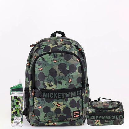 Genuine Australian Smiggle Schoolbag Cute Army Green Mickey Student Children's Large Capacity Backpack Meal Bag Student Gift
