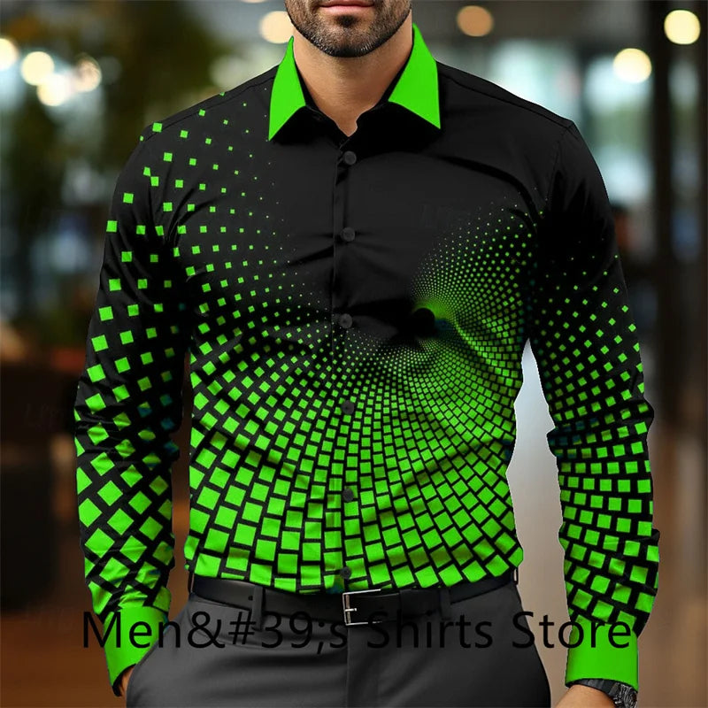 Casual business men's formal shirt button shirt long sleeve party evening business daily autumn winter spring summer shirt