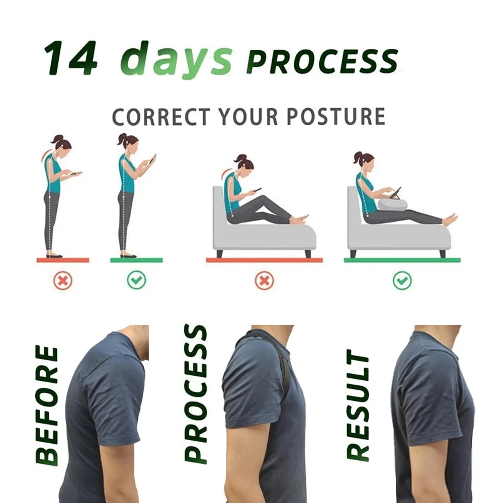 1PCS Posture Corrector for Women Men,Comfortable Posture Trainer for Spinal Alignment Posture Belts,Adjustable Back Straightener