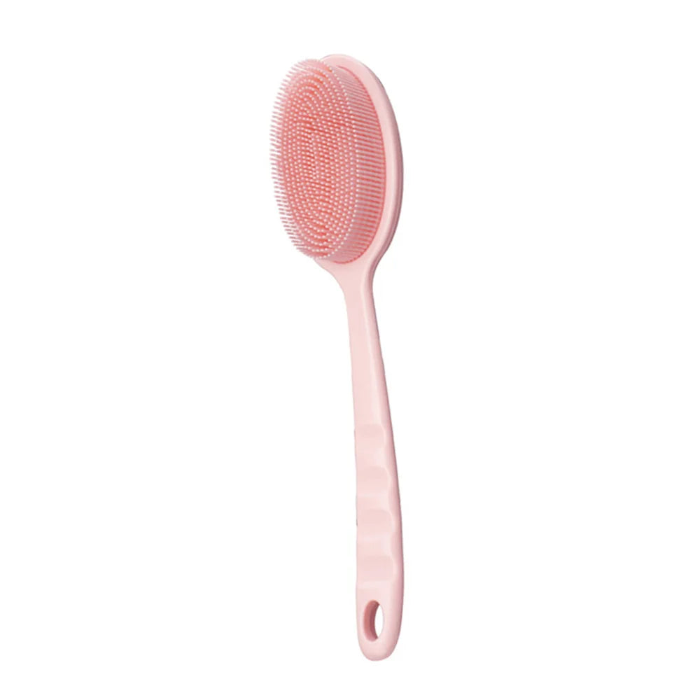 Bath Soft Back Brush Bath Shower Sponge Scrubbing Brush with Handle Exfoliating Scrub Skin Massager Exfoliating Bathroom Brush