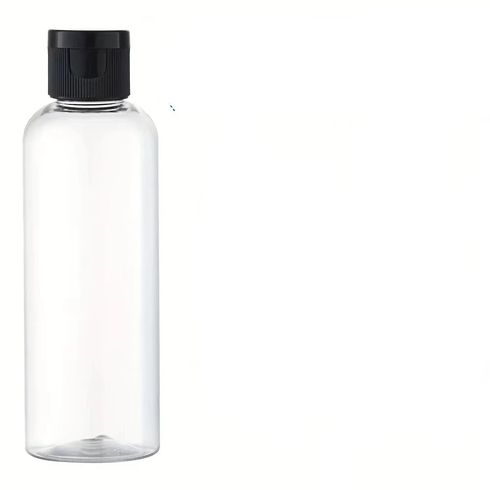 5PCS 30/50/100ML Refillable Empty Plastic Transparent Bottle with Flip Cap Portable Squeeze Shampoo Conditioner Travel Bottles