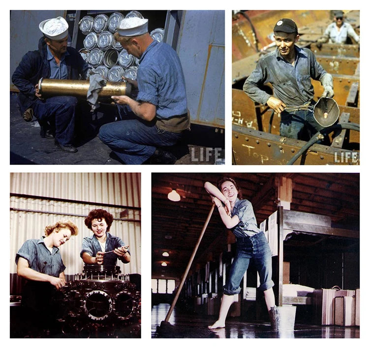 Bronson Repro USN Chambray Work Shirt Rugged Men's Selvedge Workwear Light Blue