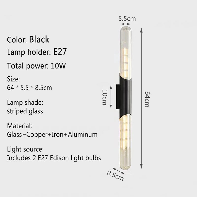 Nordic Luxury Wall Lamp E27 Bulb Is Used For Bedroom Mirror Stairs Bedside Wall Paintings Comfortable Lighting Decorative Lamps