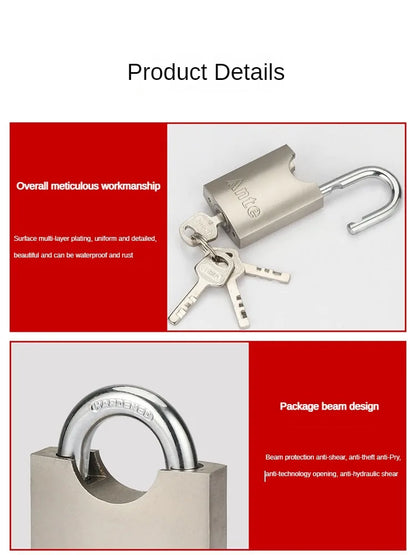 Solid Arc Disc Padlock Stainless Steel Shackle Pad Lock With High Quality Door Lock Household Small Lock Head locks