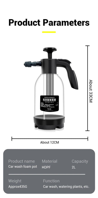 Car wash watering can Pet bath foam watering can for household car 2L spray watering can watering sprayer hand press sprayer