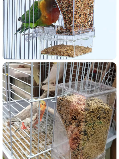 Parrot Bird FeederSpill-proof Automatic DispenserSplash-proof Outside FeederBird FeederTiger PeonyPhoenixBird Supplies