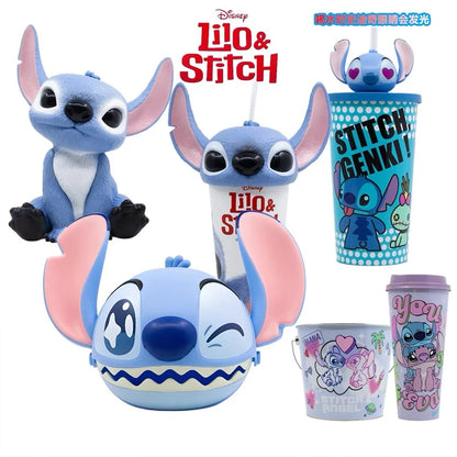 In Stock Stitch Peripheral Water Cup-Shaped Cups Straw Cup-Shaped Buckets Popcorn Buckets Desktop Decoration Children Gift