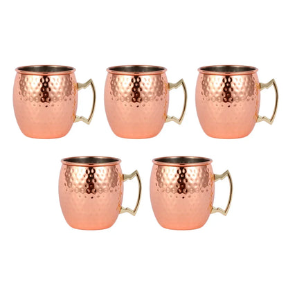 1-6PCS Stainless Steel Moscow Mule Mugs 500ML Beer Cups Cocktail Wine Juice Drink Cup Coffee Mugs Bar Champagne Party Drinkware
