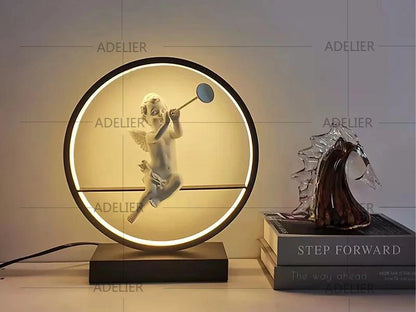 LED Angel table lamps bedroom bedside decorative lamp married couple romantic warm desk lamp