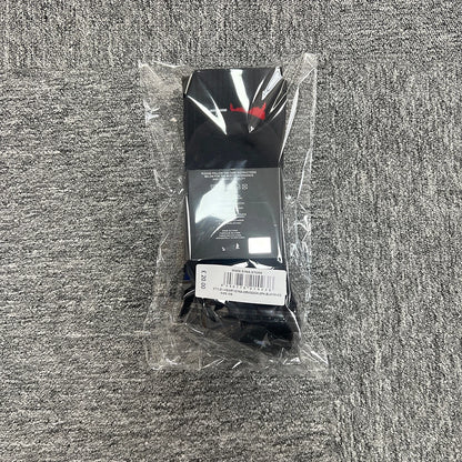 Sport Socks | Black Cotton with Heart Jacquard | Moisture-Wicking Stretch for Gym & Running | Athletic Performance