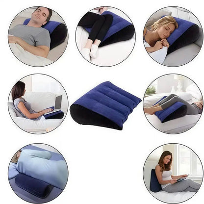 Wedge Pillow Knee Cushion Foot Pillow Elevation Leg Pillows Inflatable Back Pillow Soft Support Cushion Backrest For Travel