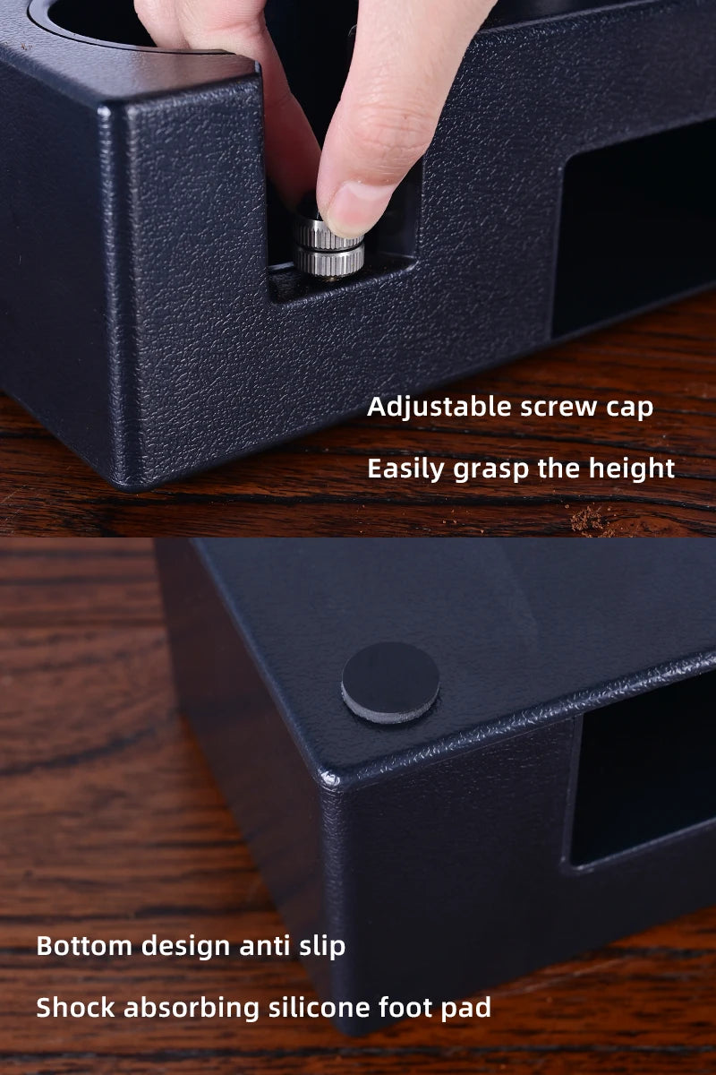 Barista Tool  Espresso Tamper Holder Black White ABS Station Coffee Knock Box Multifunction Coffee Tamper Portafilter