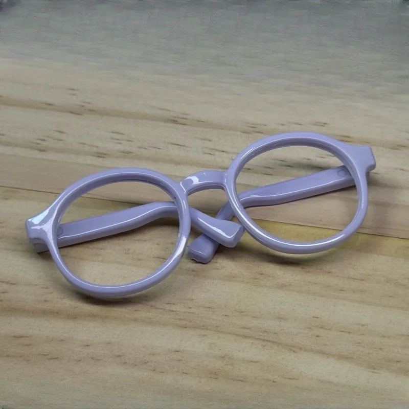 LABUBU 17cm Doll 6.5cm Transparent Glasses Stylish Sunglasses for 1/8 -1/4 BJD Doll Accessories