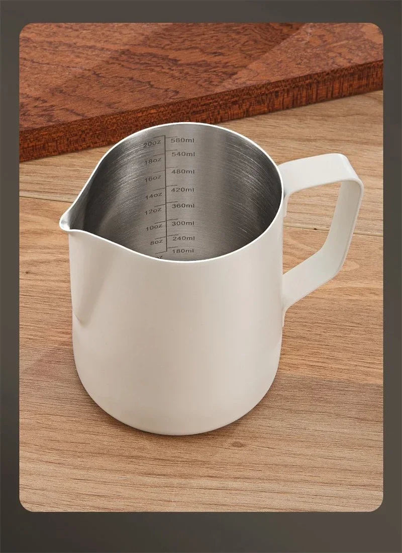 Coffee Milk Frothing Pitcher Jug Stainless Steel With Scale Espresso Steaming Pitchers Professional Milk Foam Jug Barista Craft
