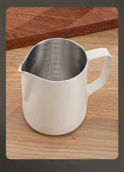 Coffee Milk Frothing Pitcher Jug Stainless Steel With Scale Espresso Steaming Pitchers Professional Milk Foam Jug Barista Craft
