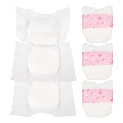 5pcs 18x12cm Reusable Diapers For Baby Dolls Kids Pretend Play Toy Baby Diapers Supplies Suitable For 30cm Dolls