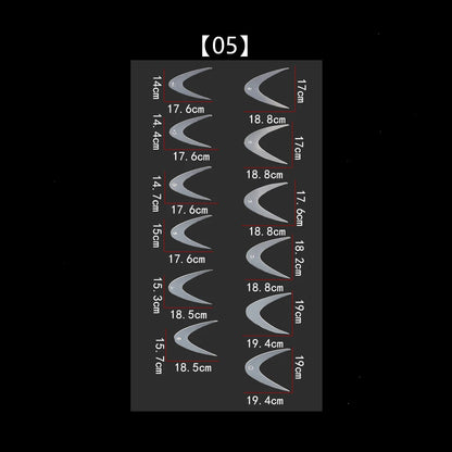 12/60pcs Reusable Soft Silicone Pads Stencil French Forma Sticker for Poly Nail Gel Duet System Dual Form for French Manicure &^