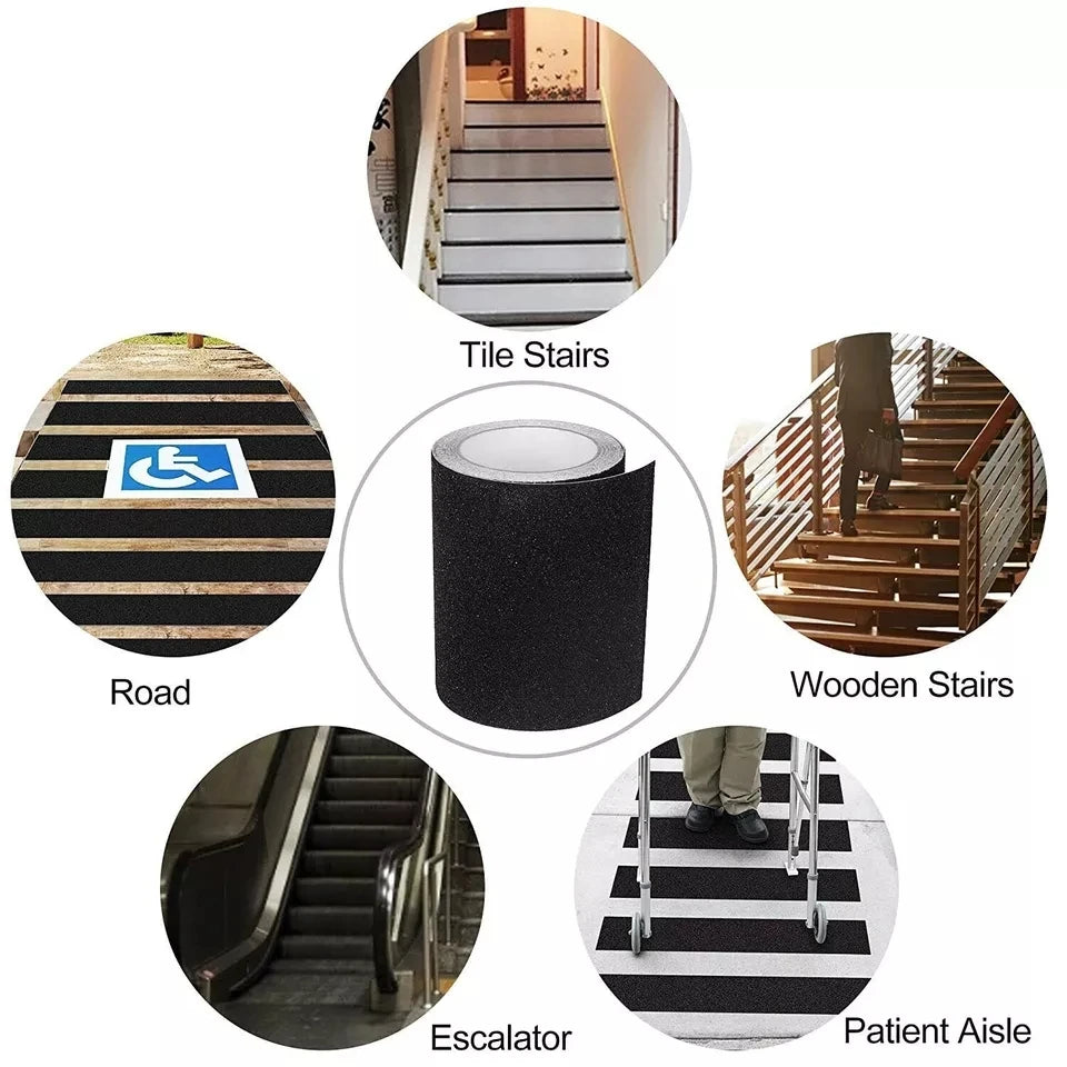 Anti Slip Grip Tape Heavy Duty Anti Slip Tape for Stairs Outdoor Indoor Waterproof Non-Slip Traction Grip Tape to Tub Step Boat
