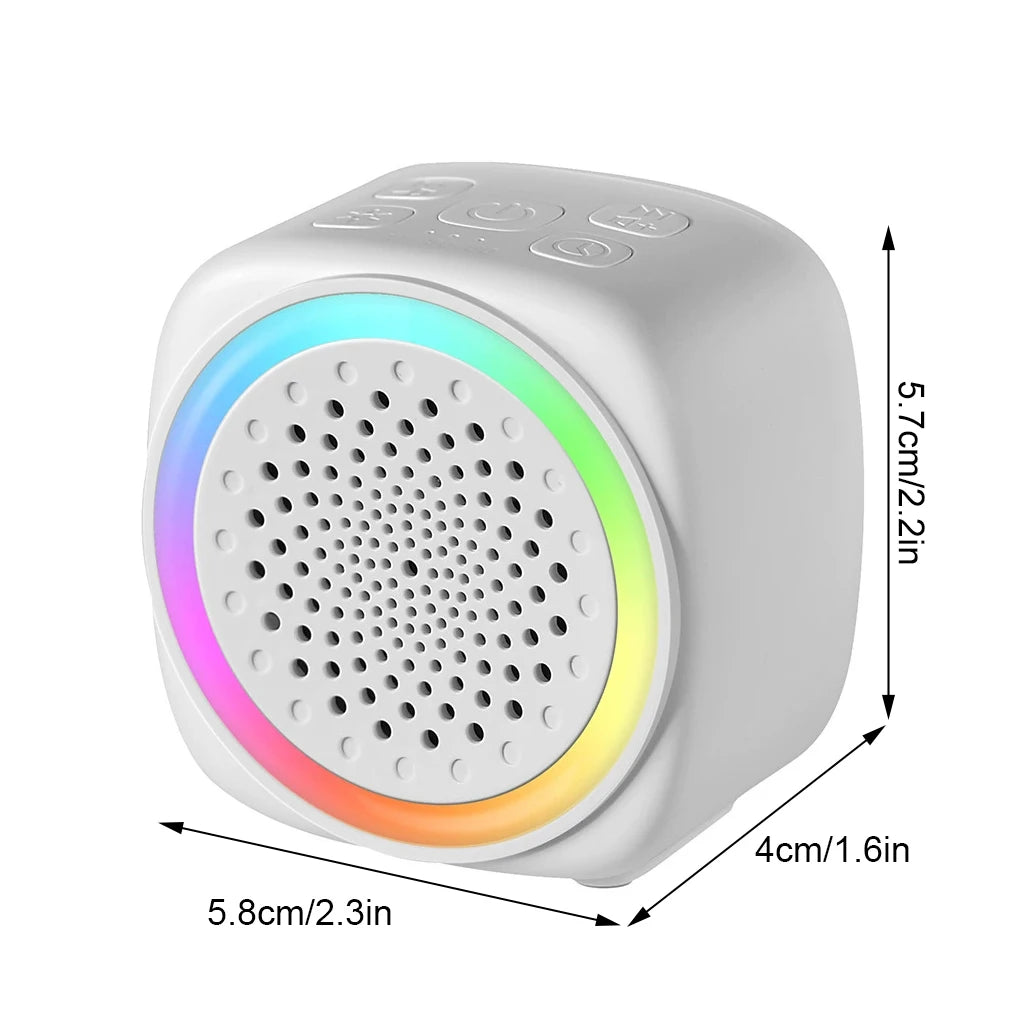 Mini White Noise Sound Machine Sleep Soother With 26 Soothing Sounds Breathing with RGB Light For Baby Adult Travel