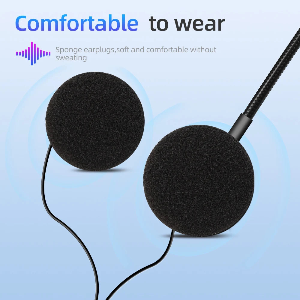 Bluetooth 5.0 Motorcycle Helmet Headset Waterproof Moto Headphone Wireless Stereo Earphone Speaker Handsfree Helmet Headsets